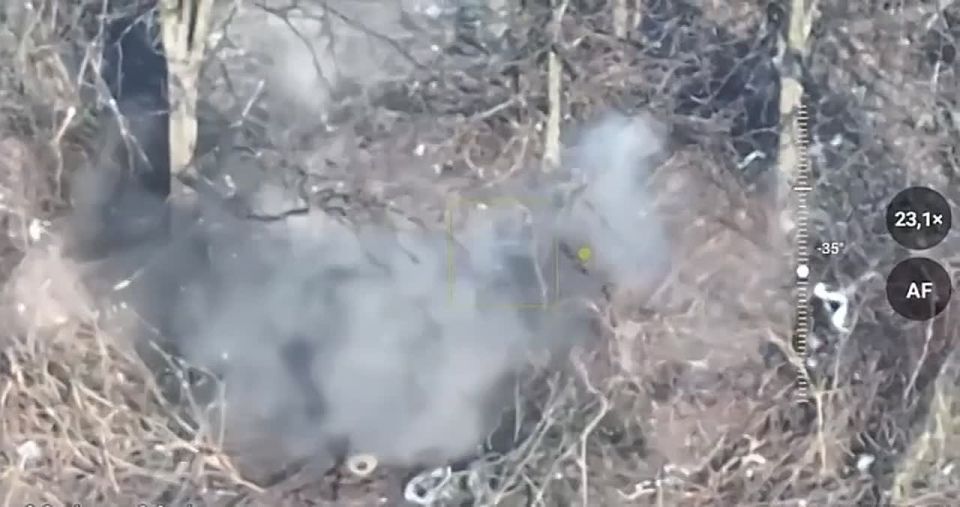 Запорожское направление.. Операторы ударных дронов уничтожили САУ "Акация" украинских боевиков