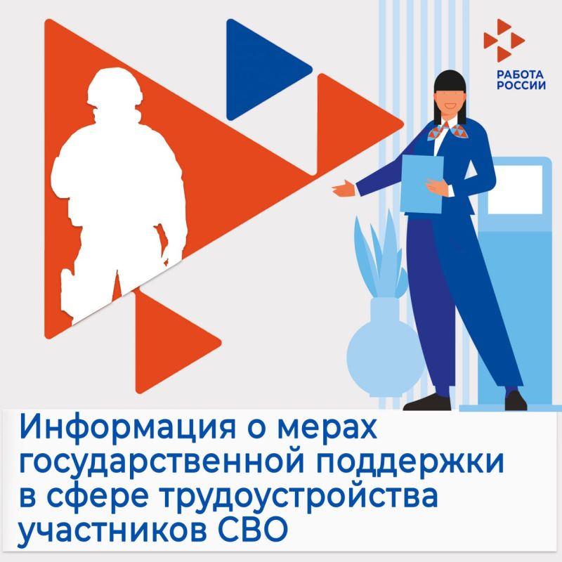 Информация о мерах государственной поддержки в сфере трудоустройства для участников СВО