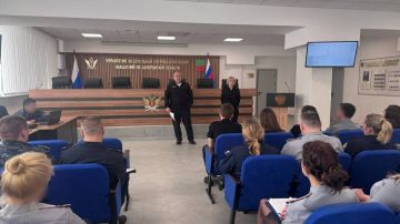 Сотрудники Госавтоинспекции провели лекцию по безопасности дорожного движения для личного состава УФСИН России по Запорожской области