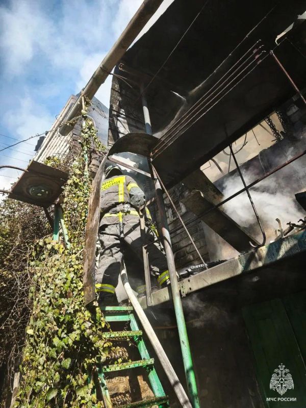 Пожар в частном доме в Мелитополе