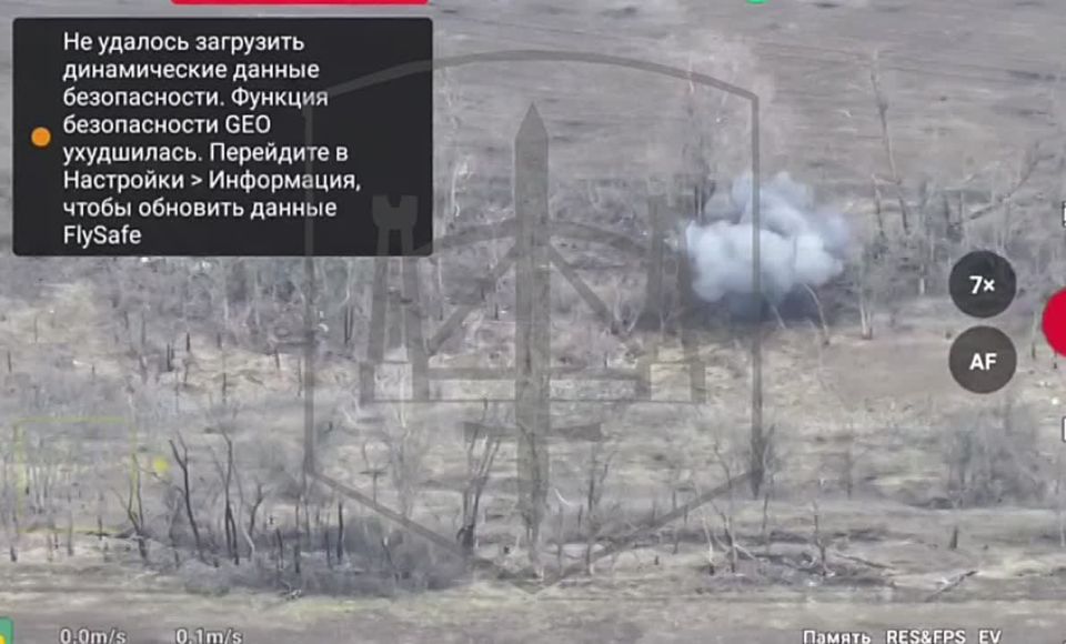 Ореховское направление. Прямое попадание дрона-камикадзе в блиндаж ВСУ