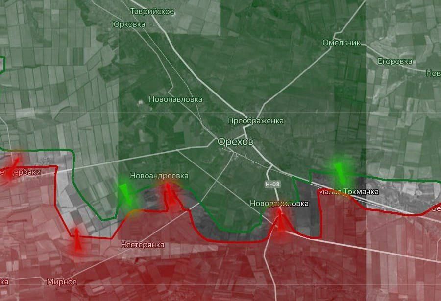 «На Запорожском направлении, в районе Щербаков, российские подразделения продвигаются в сторону Орехова