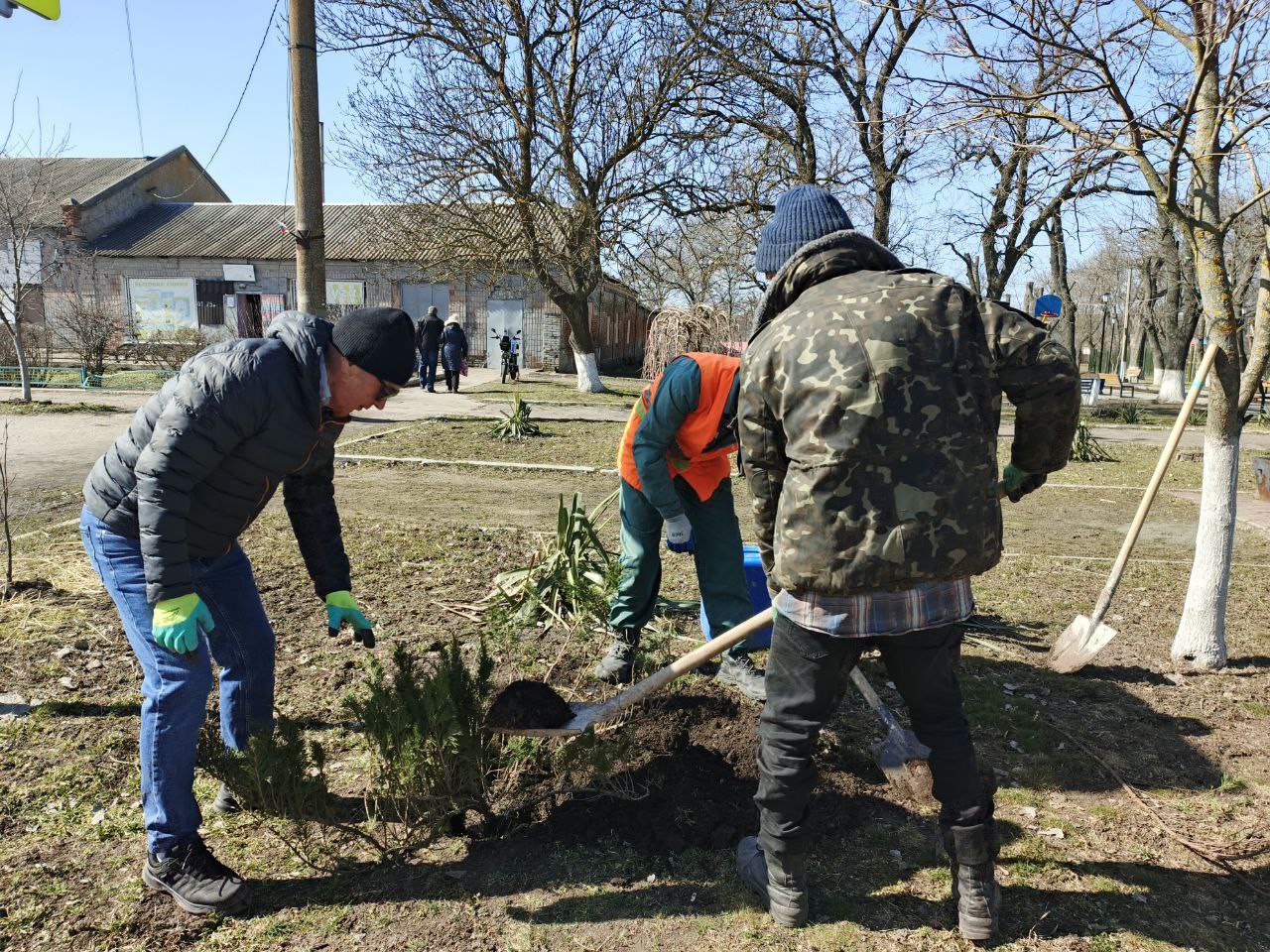 Благоустройство территорий в селе Луначарское