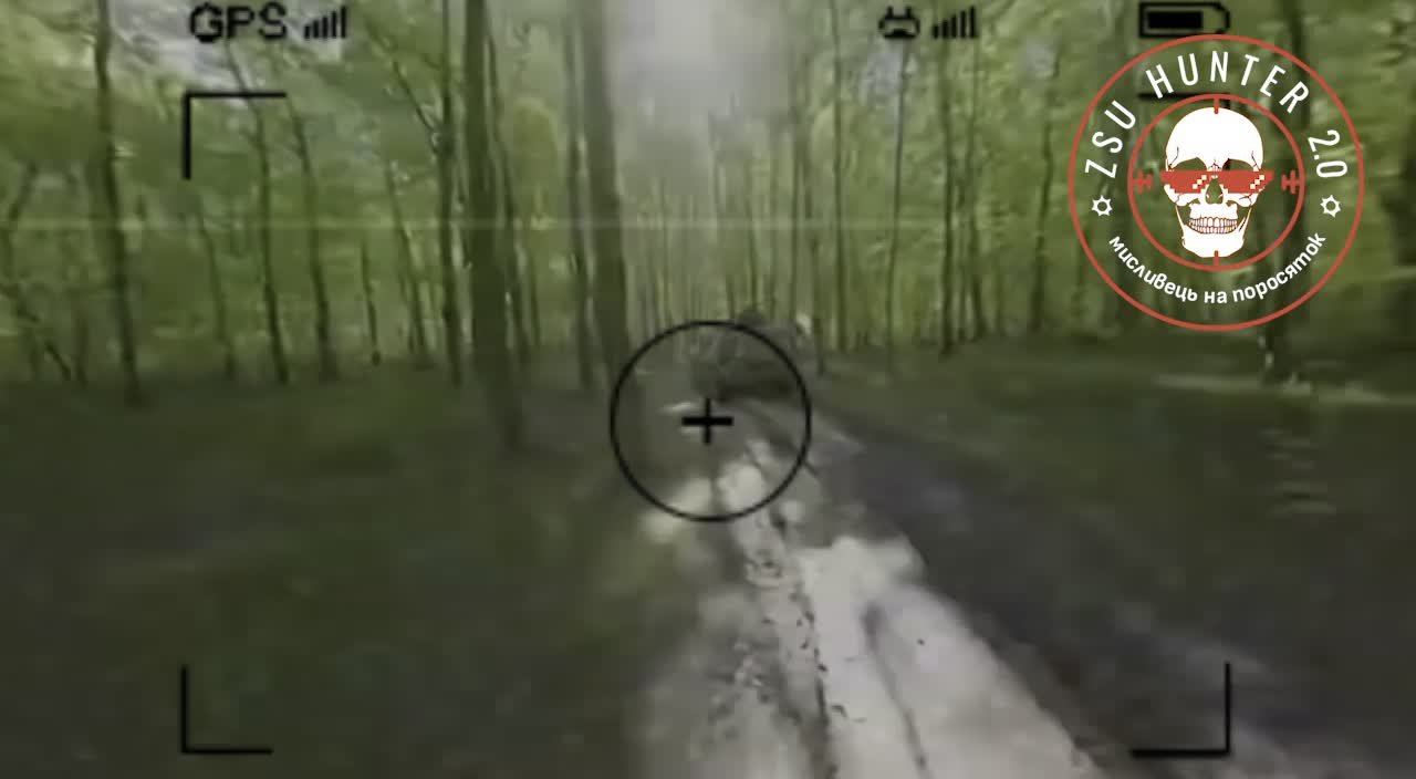 На Запорожском направлении наши операторы FPV-дронов припарковали вражеский страйкер