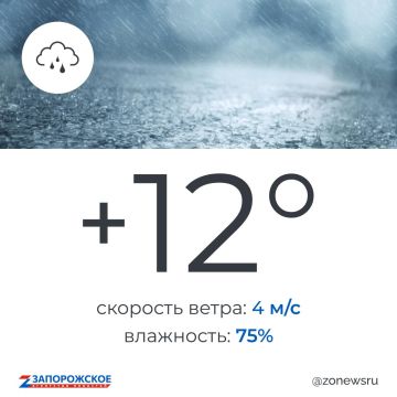 Дождливая погода будет в Запорожской области во вторник