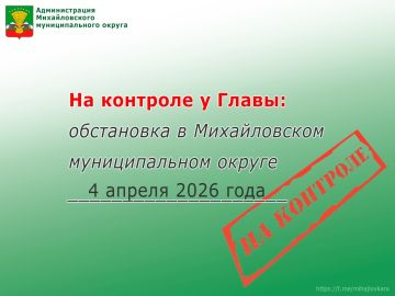 На контроле у Главы: обстановка в Михайловском муниципальном округе 4 апреля 2026 года