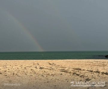 ФОТОФАКТ: Утро в Кирилловке подарило яркую радугу над морем