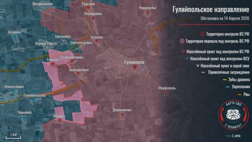 Продвижение ВС РФ на Гуляйпольском направлении