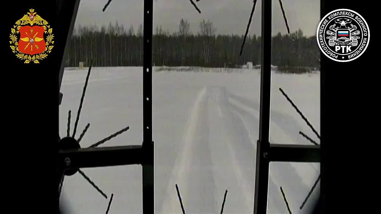 Полигонные испытания НРТК «Курьер» в конфигурации дистанционного минного раскладчика