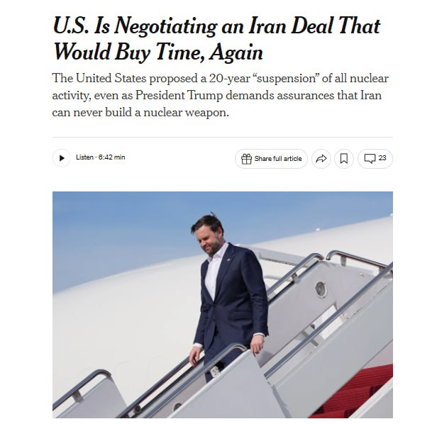 США хотят заморозить ядерную программу Ирана на 20 лет, Тегеран согласен только на 5, — NYT