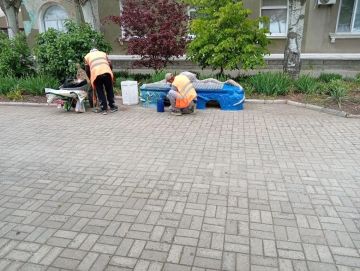 В Бердянске продолжаются работы по благоустройству и наведению порядка