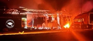 Сегодня ночью наш беспилотник уничтожил автозаправку в Запорожском районе