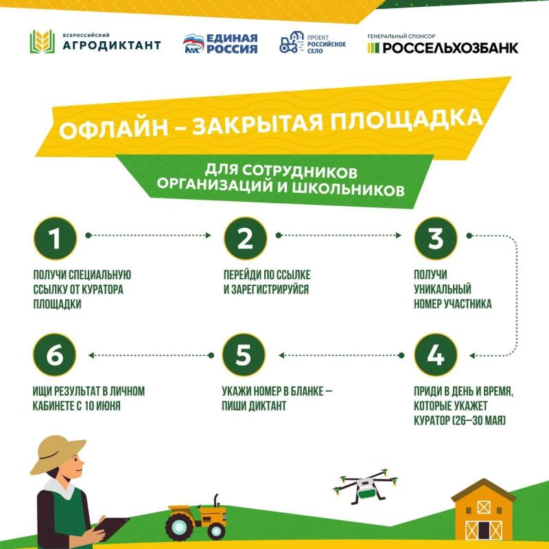 Запорожская область — в числе участников федеральной акции «Агродиктант-2026»