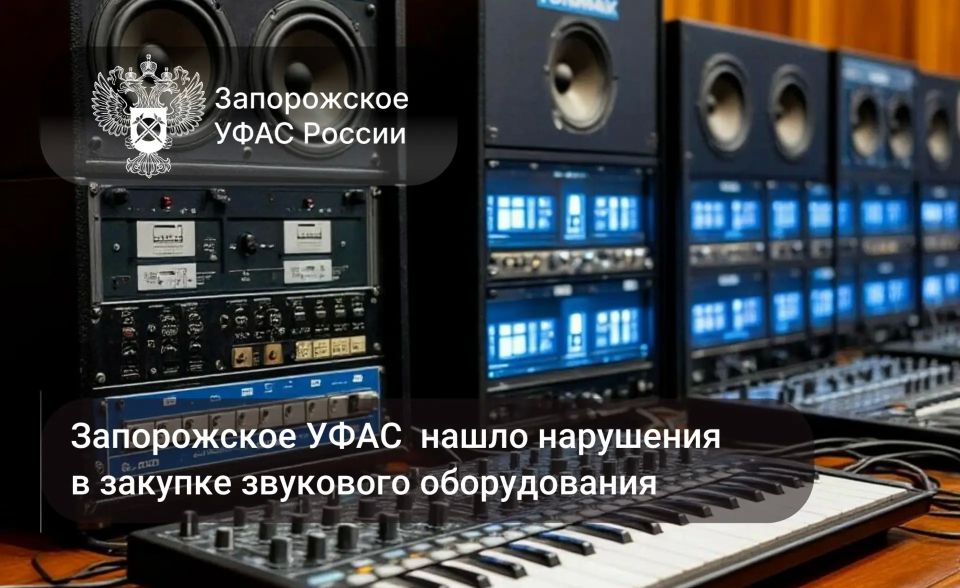 Запорожское УФАС России выявило нарушения при закупке звукового оборудования