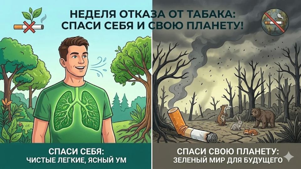 Неделя отказа от табака: Спаси себя и свою планету!
