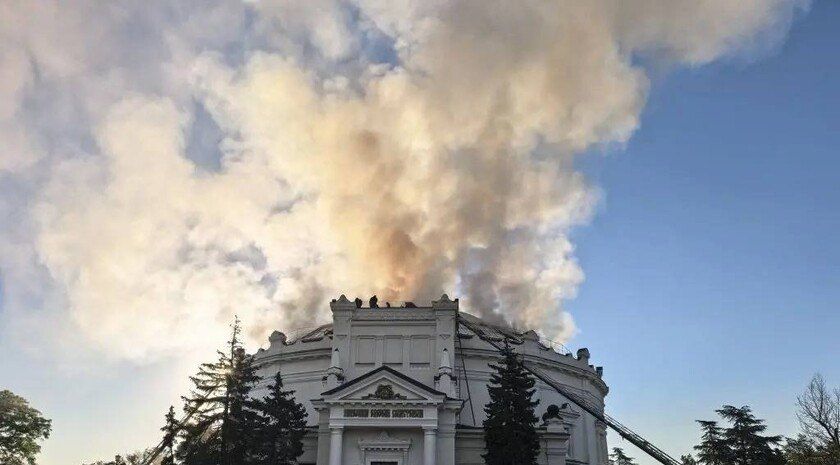 Панорама «Оборона Севастополя 1854–1855 гг.» сгорела после варварской атаки ВСУ