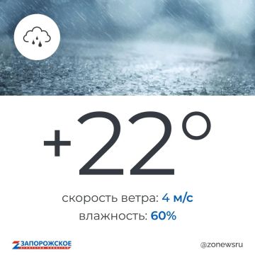 Дождь будет в Запорожской области в четверг