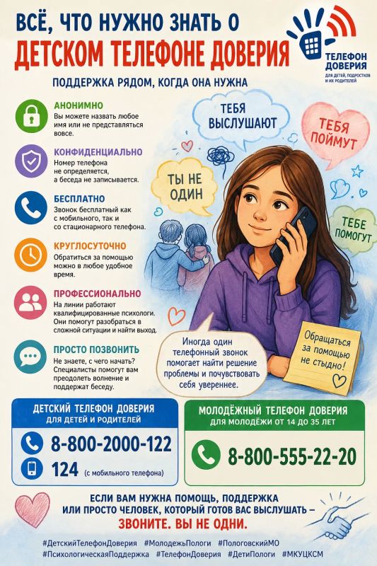Всё, что нужно знать о Детском телефоне доверия