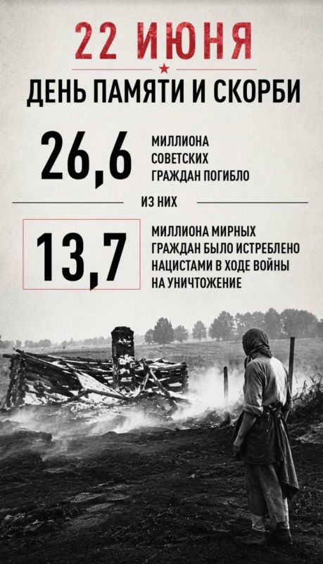 В День памяти и скорби мы вспоминаем всех, кто погиб на фронтах Великой Отечественной войны…