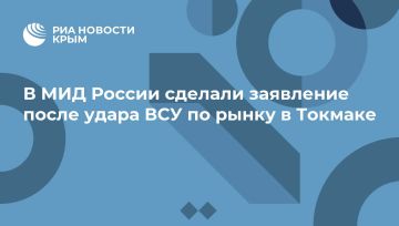 В МИД России сделали заявление после удара ВСУ по рынку в Токмаке