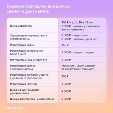 Для семьи, жилья и авто: какие госпошлины нужно платить