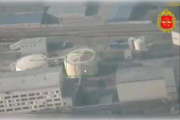 Склад ГСМ в городе Запорожье поразил российский дрон "Герань"