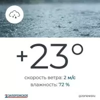 Дождь и пасмурная погода ожидается в Запорожской области в четверг