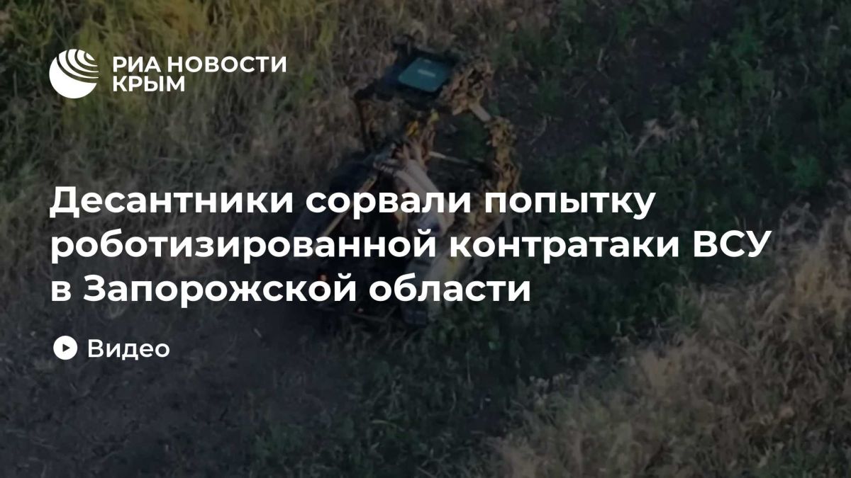 Десантники сорвали попытку роботизированной контратаки ВСУ в Запорожской области