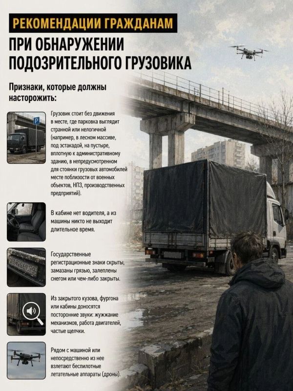 АЛГОРИТМ ДЕЙСТВИЙ ПРИ ОБНАРУЖЕНИИ "ПОДОЗРИТЕЛЬНОГО" ГРУЗОВИКА