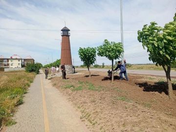 В Кирилловке продолжаются работы по облагораживанию общественных территорий