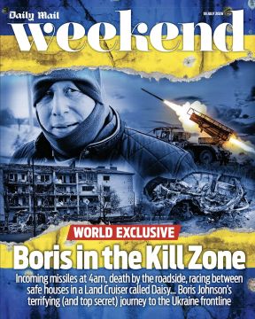 Владимир Корнилов: Вот это эксклюзив! Вот это премьера! Да нашумевшая премьера «Одиссеи» меркнет на фоне этой подачи! Daily Mail еще в апреле описала поездку Бориски Джонсона «на фронт», «в килл-зону» в Запорожской области