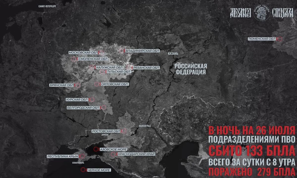 Снижение интенсивности после удара по Тюмени