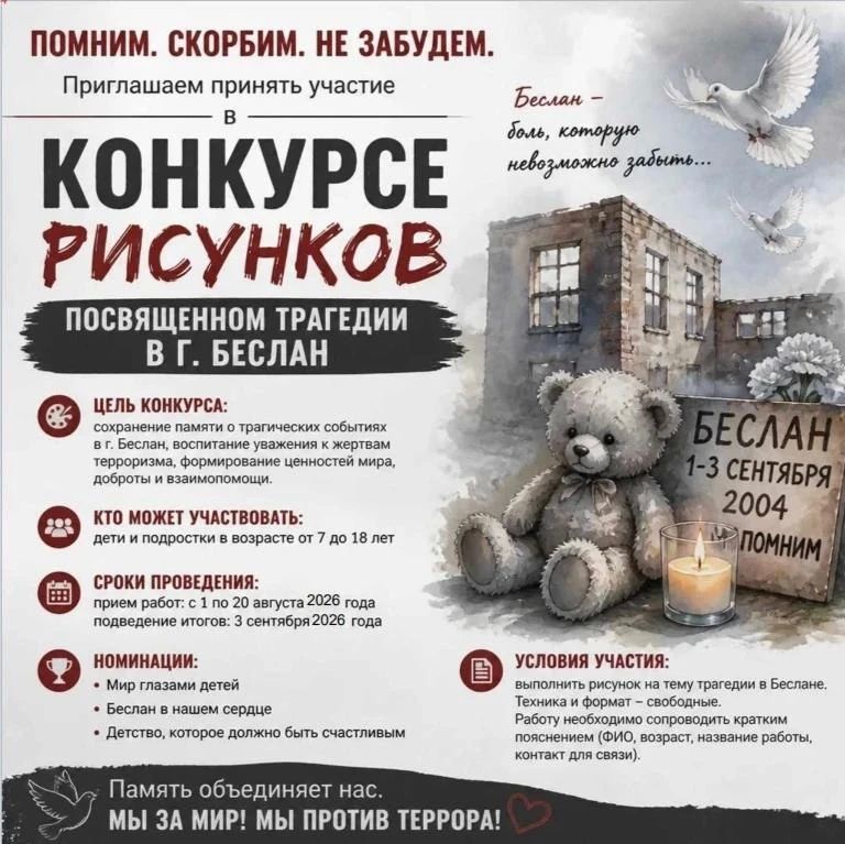 Внимание!!! Конкурс рисунков «Помним