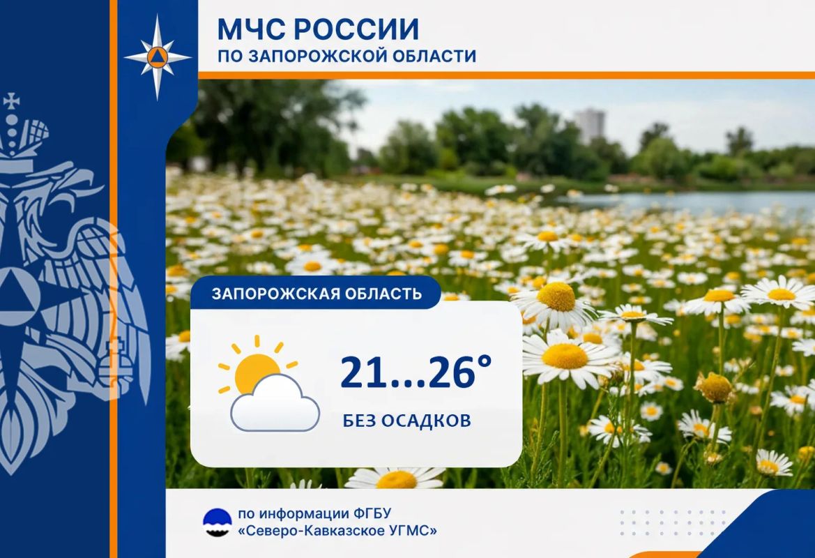 С 31 июля на 1 августа на территории региона ожидается: