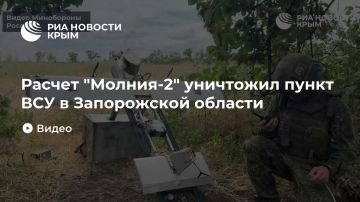 Расчет "Молния-2" уничтожил пункт ВСУ в Запорожской области