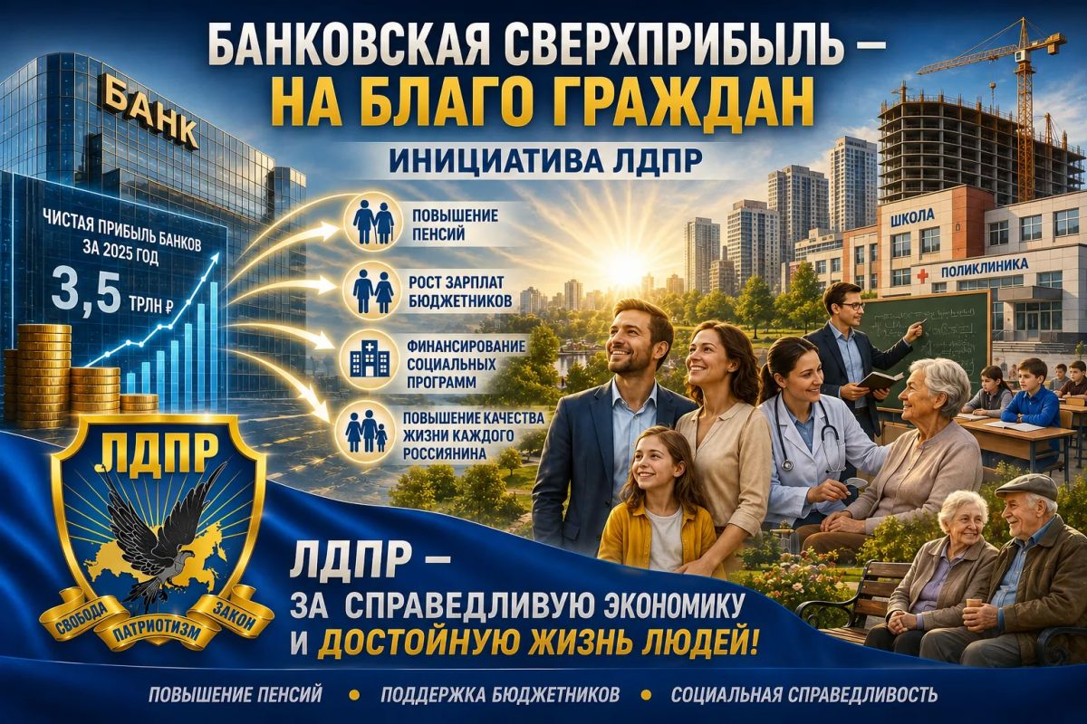 Банковская сверхприбыль на страже благосостояния: ЛДПР предлагает решение для роста пенсий и зарплат