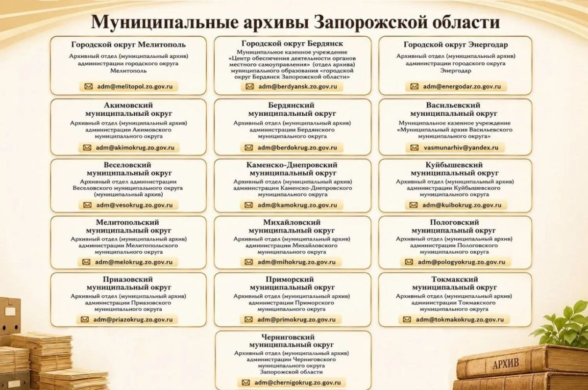 Где получить архивные справки о трудовом стаже в Запорожской области