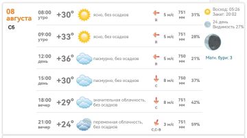 Доброе утро, Михайловка!. Сегодня: +30…+36°, без осадков, ветер до 8 м/с
