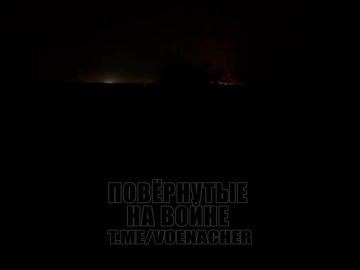 Запорожье прошедшей ночью. Момент прилёта баллистической ракеты