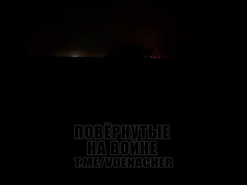 Запорожье прошедшей ночью. Момент прилёта баллистической ракеты