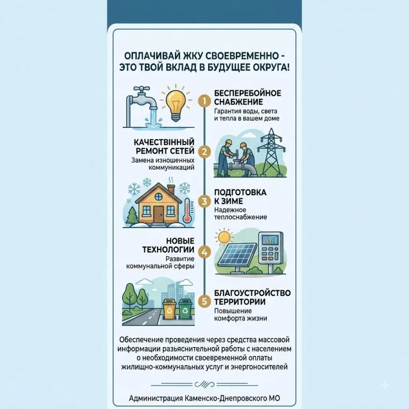 Уважаемые жители Каменско-Днепровского муниципального округа!