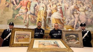 Новости к этому часу:. В Италии нашли картины Ренуара, Сезанна и Матисса, похищенные в марте из частного музея под Пармой