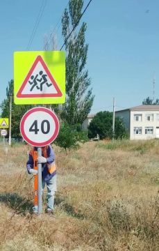 Готовим дорожную инфраструктуру к 1 сентября — продолжаем установку и обслуживание дорожных знаков