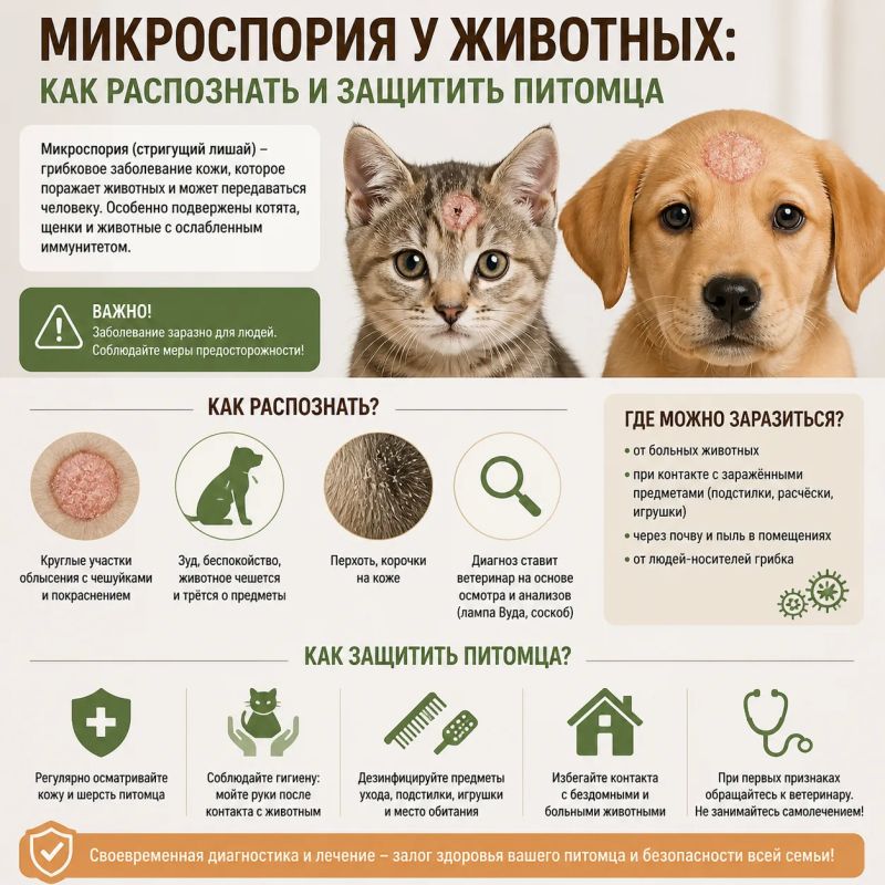 Микроспория у животных: как распознать и защитить питомца