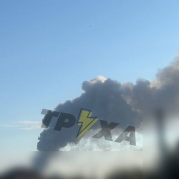 Пожар в районе Борисполя после прилёта