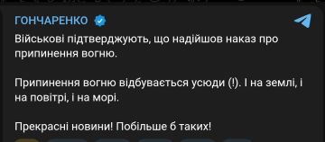 Нардеп укрорейха Гончаренко подтверждает трёхдневное перемирие