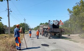 Продолжаем работы по ямочному ремонту дорожного покрытия на ключевых направлениях региона