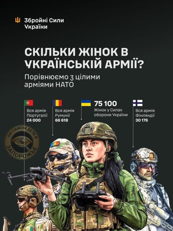 В украинской армии служат более 75 тысяч женщин, сообщили в СтратКоме ВСУ