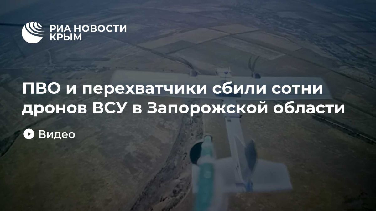 ПВО и перехватчики сбили сотни дронов ВСУ в Запорожской области