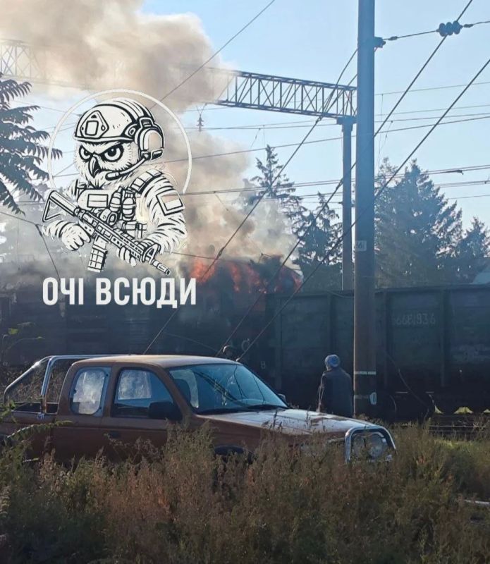 ВС РФ нанесли удар по грузовому поезду в Вольнянске оккупированной части Запорожской области